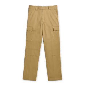 Pantalón industrial beige tipo cargo con bolsas laterales