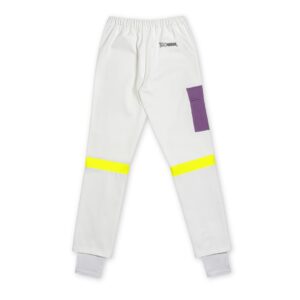 Pantalón industrial blanco de gabardina con bolsa cargo